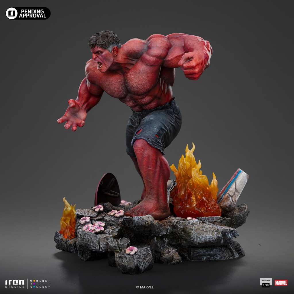Captain America: Brave New World - Red Hulk 1/10 Staty iron studios