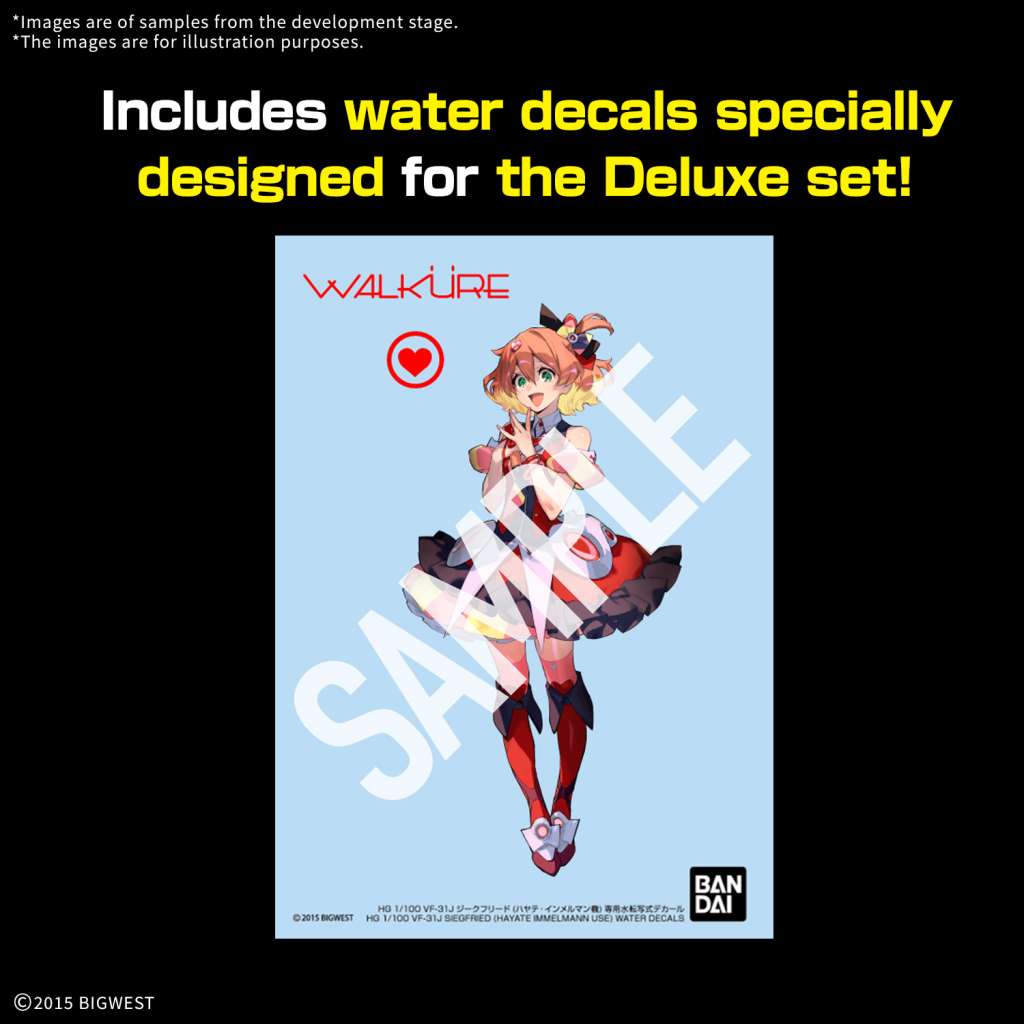 Hg vf-31j Siegfried Hayate Immelmann Använd Deluxe Set 1/100 bandai model kit gunpla