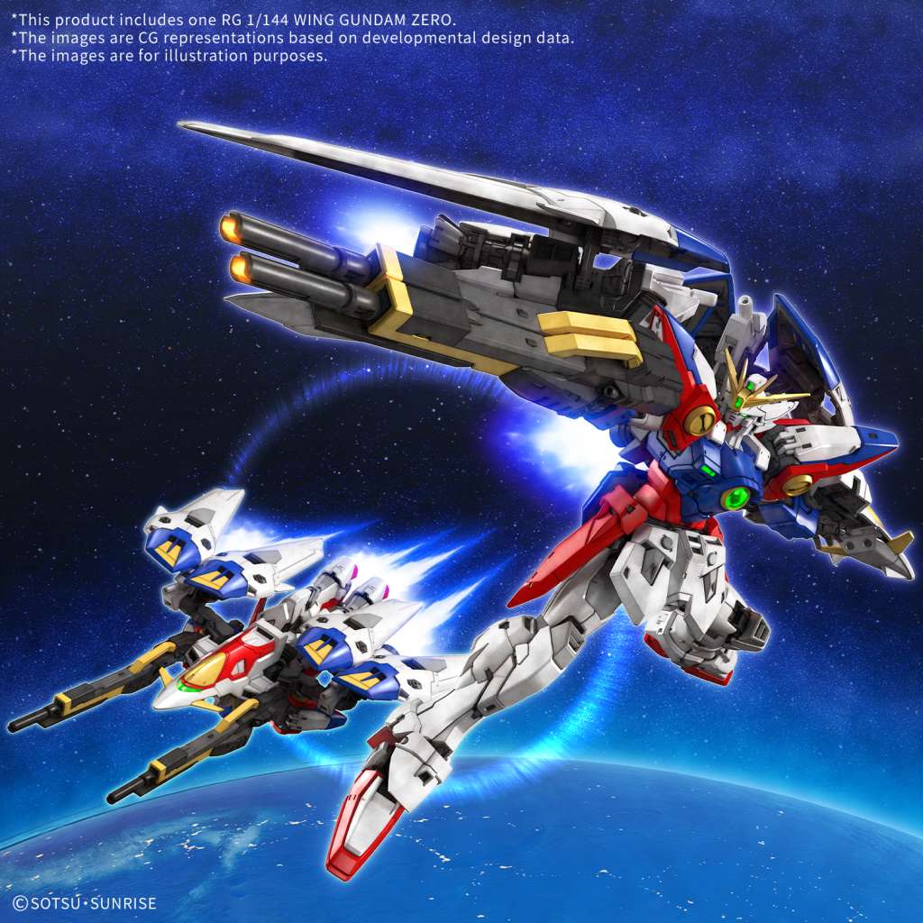 RG Gundam Wing Zero TV Version 1/144 - Professionell Modellbyggsats bandai model kit gunpla