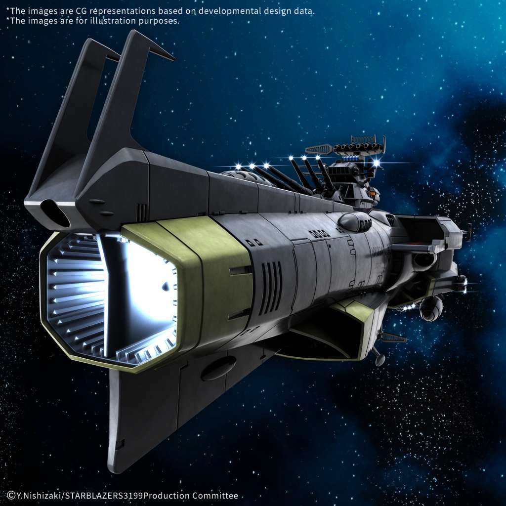 Yamato 3199 EFCF Hyuga Class Battlecarrier DCV-01 Hyuga 1/1000 bandai model kit gunpla