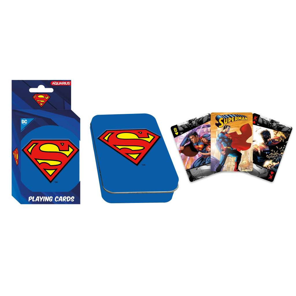 DC Comics Superman Spelkort i Embossed Tin Gift Box aquarius ent
