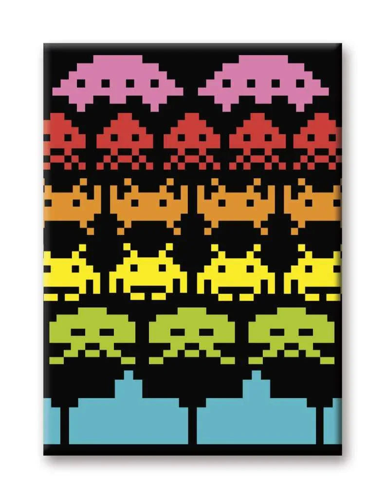 Space Invaders Regnbåge Magnet - Robotto