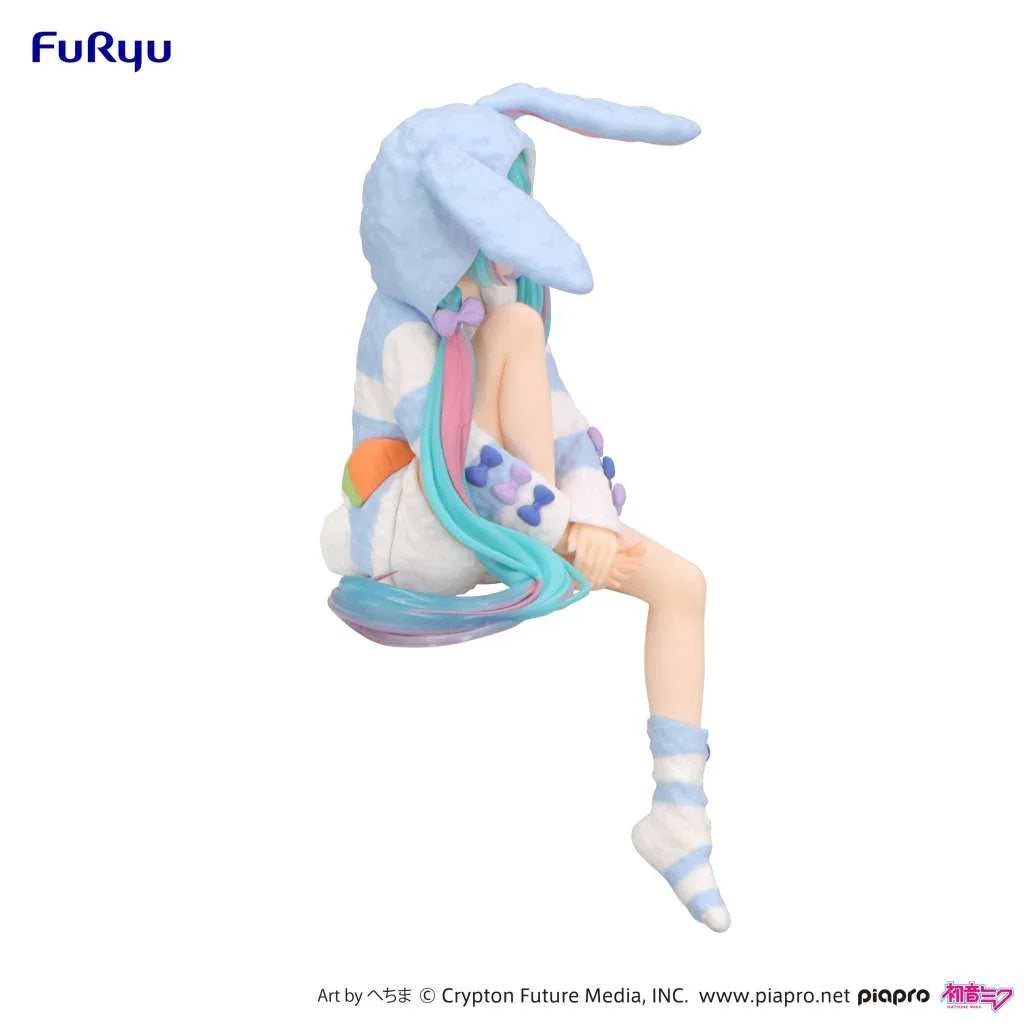 Hatsune Miku Rabbit Ear Hood Pajama Blue Noodle Stopper Figur - Robotto