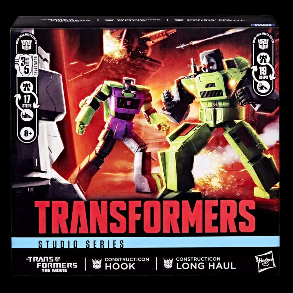 Transformers Studio Series Transformers The Movie Constructicons Long Haul och Hook Actionfigurer hasbro