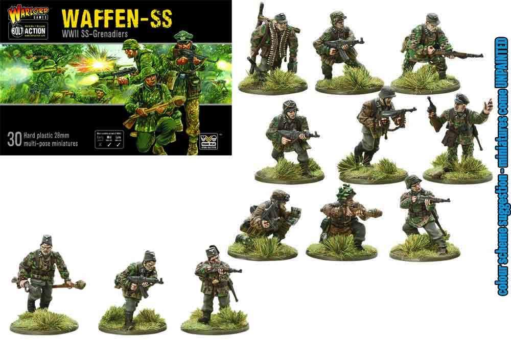 Bolt Action - Tyskt Waffen SS Miniatyrset - Robotto