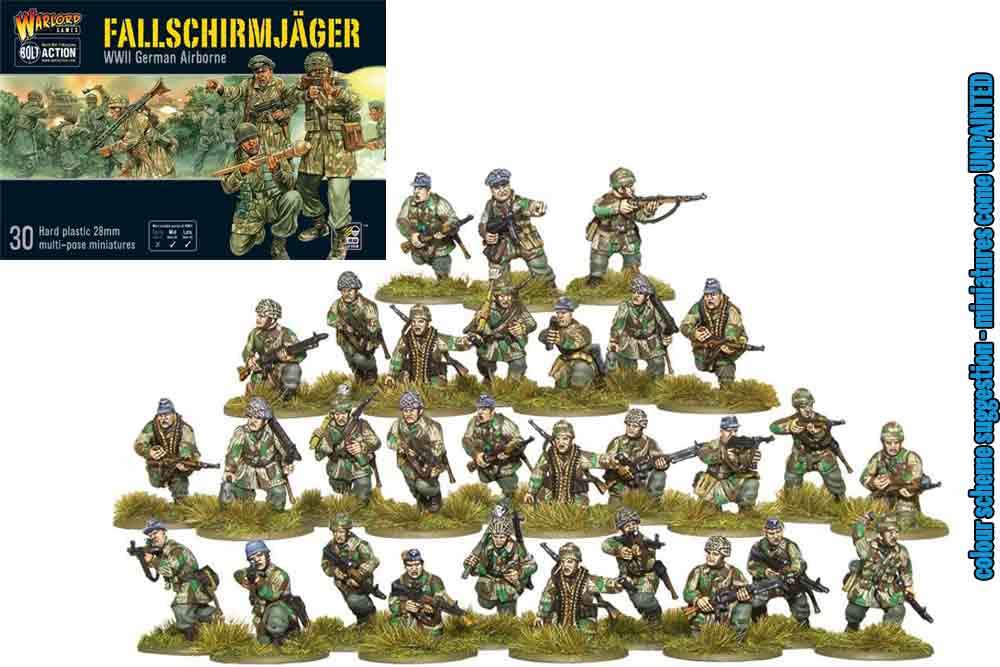Tysk Fallschirmjäger Miniatyrset warlord games
