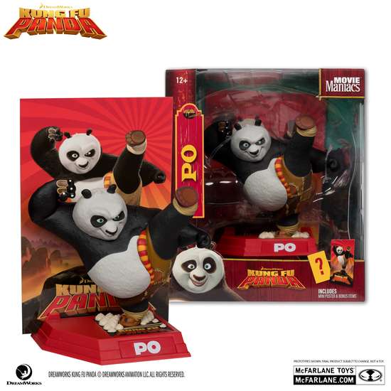 Kung Fu Panda Po Figur - Movie Maniacs Samling mcfarlane toys 2025