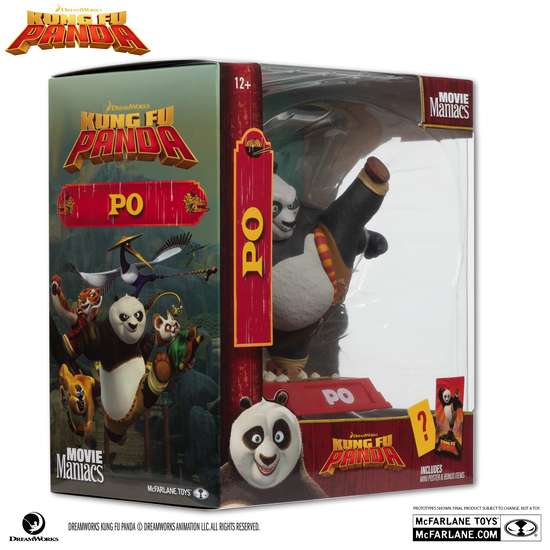 Kung Fu Panda Po Figur - Movie Maniacs Samling mcfarlane toys 2025