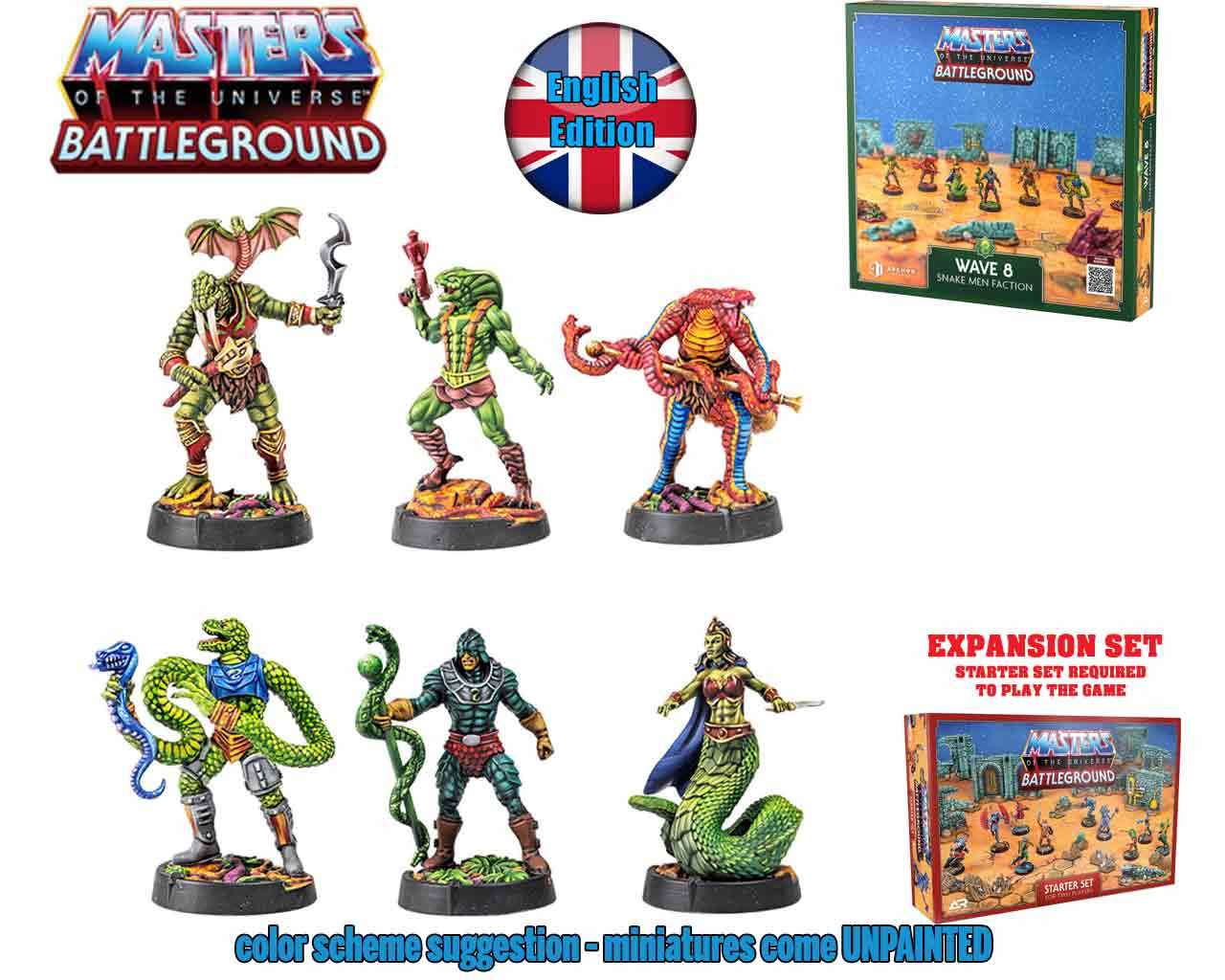 Masters of the Universe Battleground - Wave 8: Snake Men Faction - Engelsk Version archon games