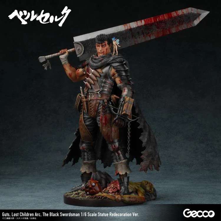 Berserk Guts Black Swordsman Lost Children Arc Redeo 1/6 Skala Staty Robotto