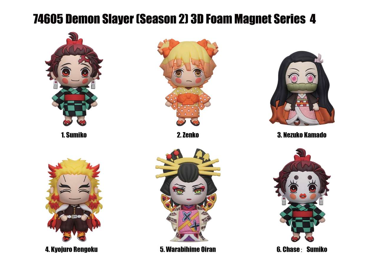 Demon Slayer S.4 Magnet Blind Pack Display (12) monogram