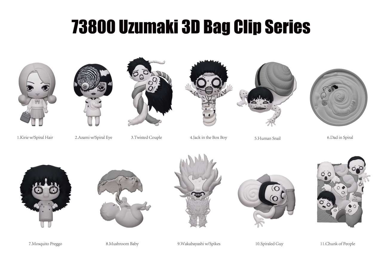 Uzumaki s.2 3d påseklämma blind box display (24)