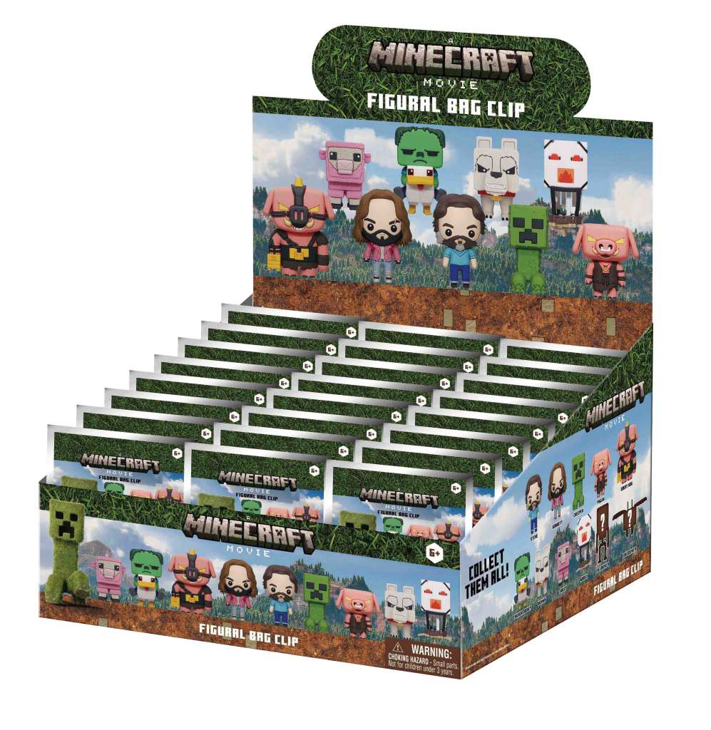 Minecraft Movie S.1 3D Bag Clip Blind Box Display (24) monogram