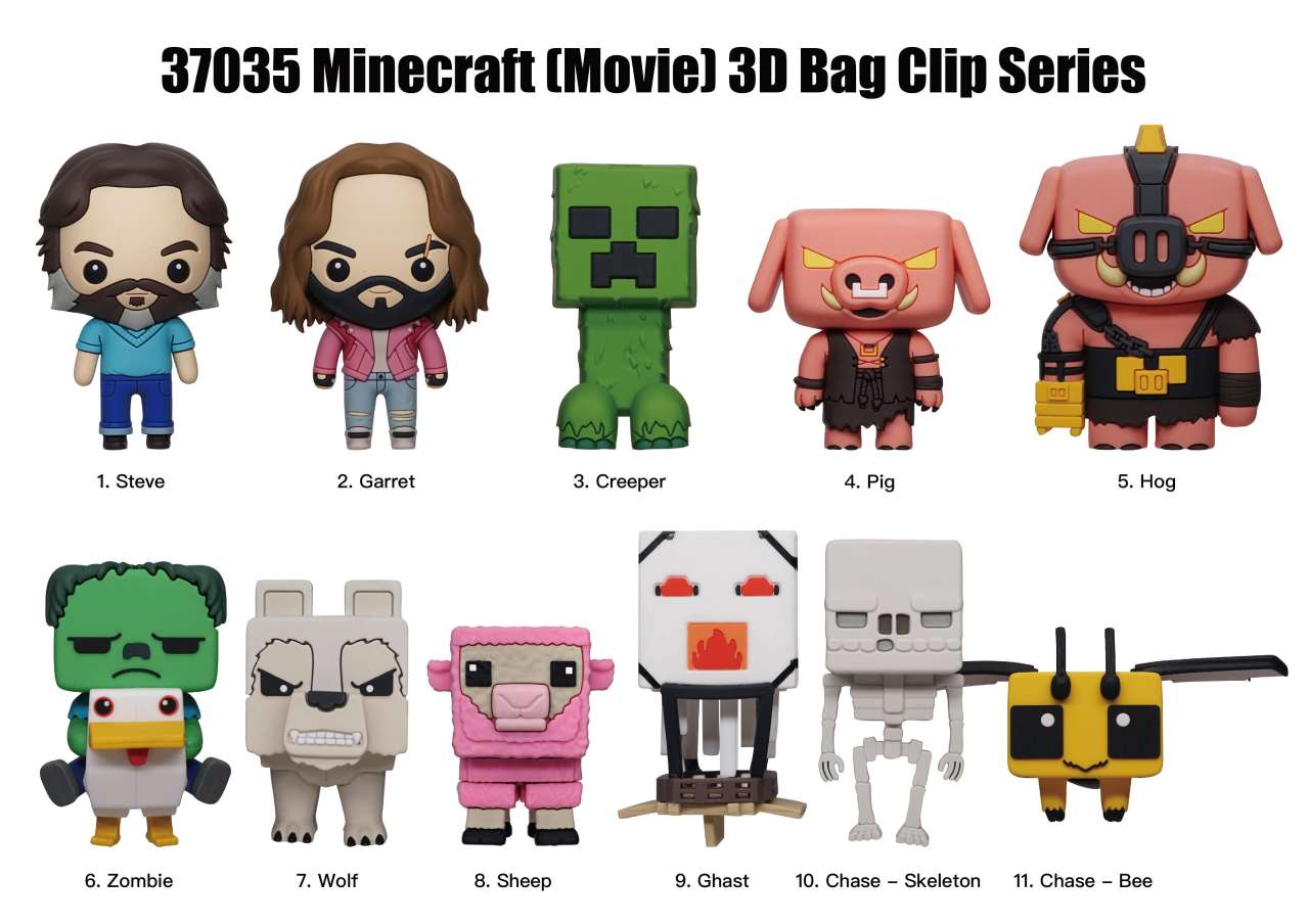 Minecraft film s.1 3D nyckelring blind box display (24)