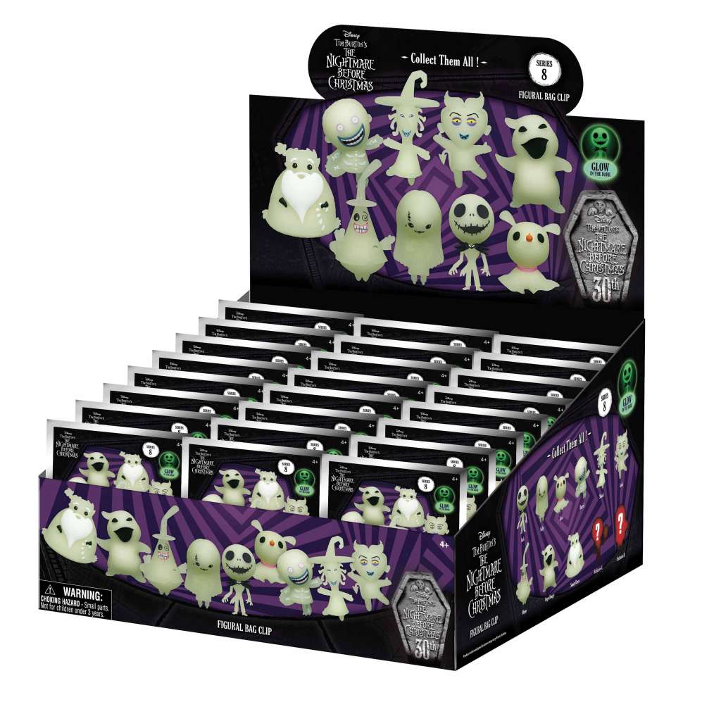 Nightmare Before Christmas 3D Bag Clip Blind Box Display (24) monogram