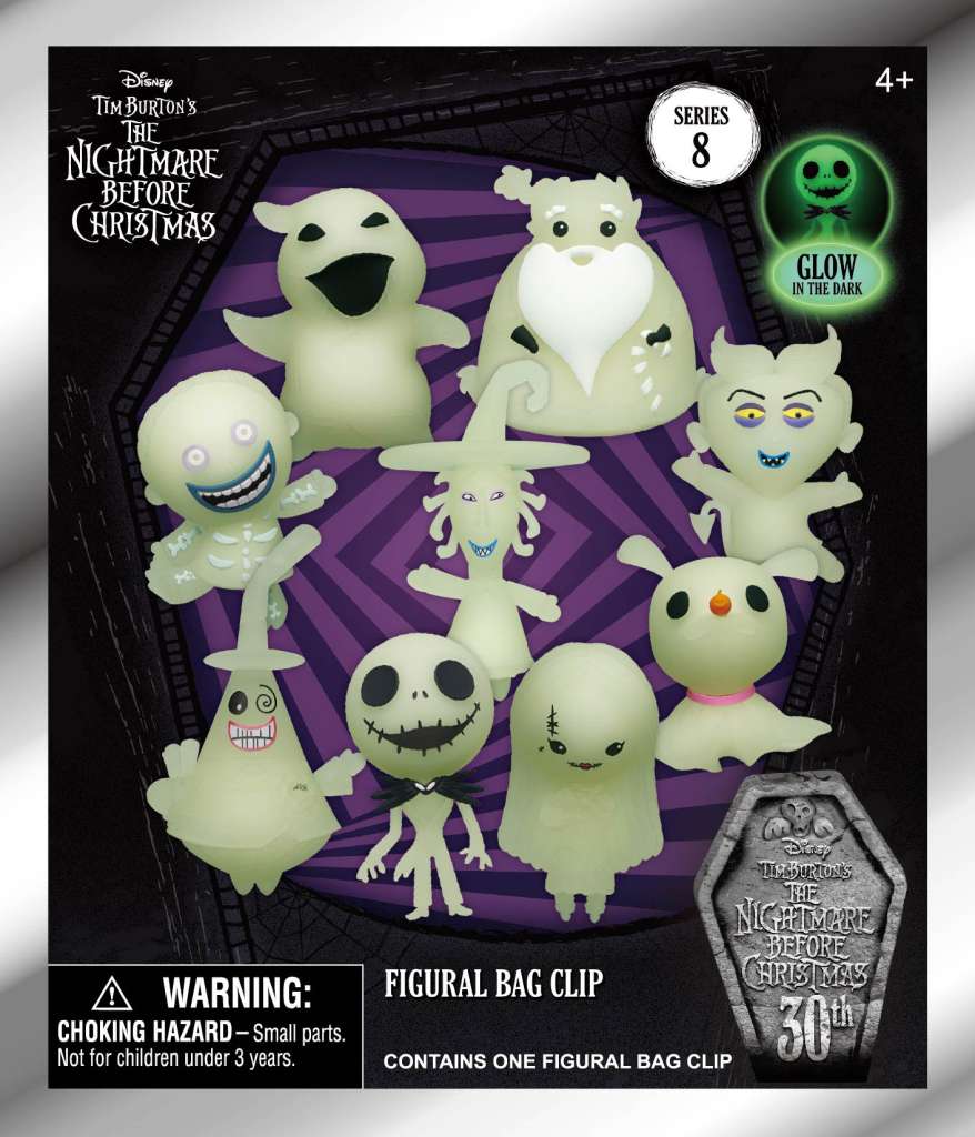 Nightmare Before Christmas 3D Bag Clip Blind Box Display (24) monogram