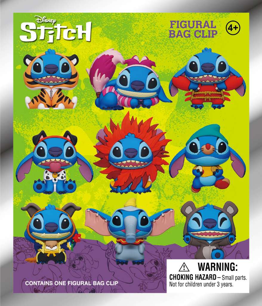 Disney Stitch i Kostym 3D Bag Clip Box Display (24) monogram