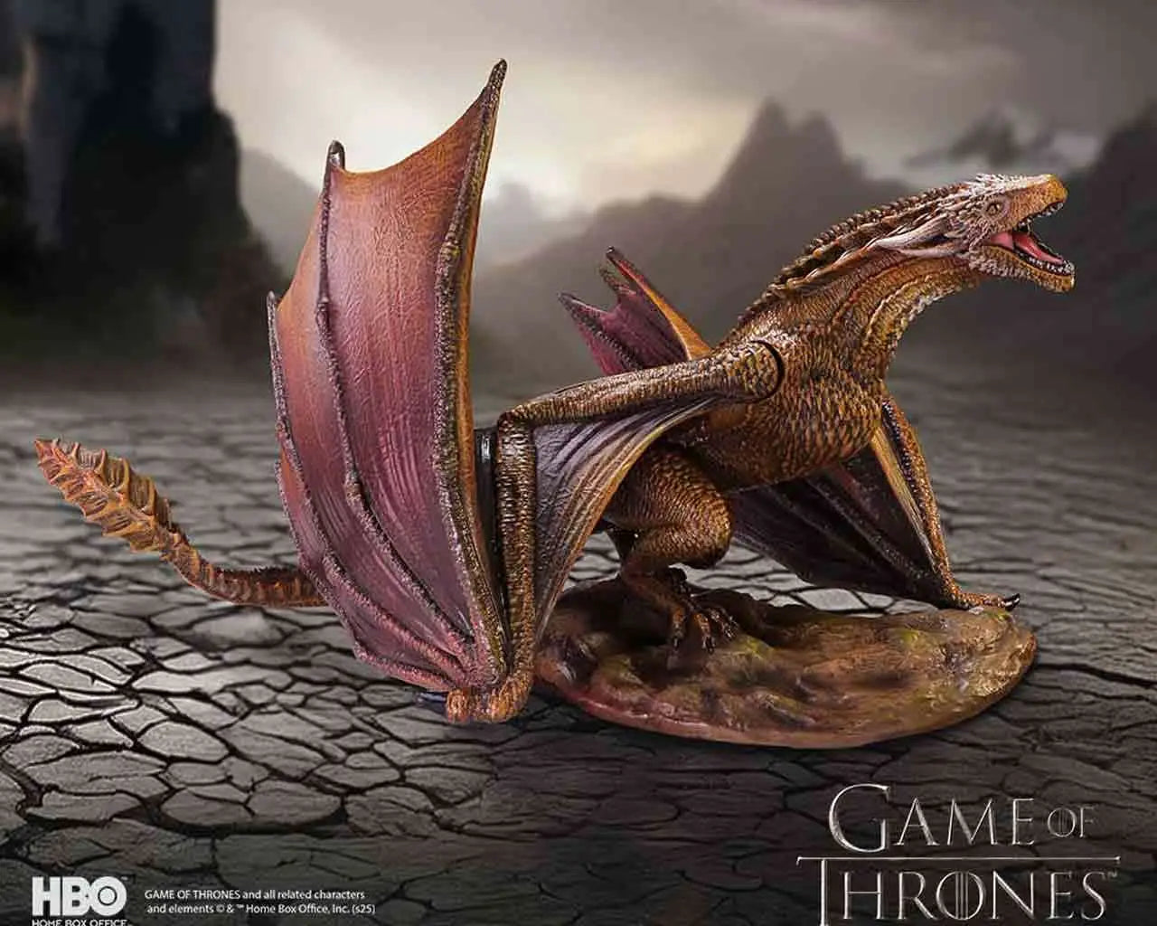 Game Of Thrones - Viserion - Resinfigur i detaljrikt handmålat utförande