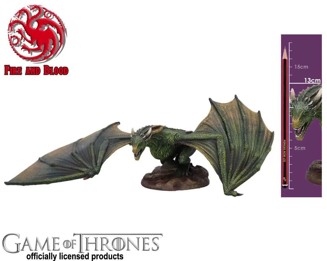 Game Of Thrones - Rhaegal - Skulptur i Resin