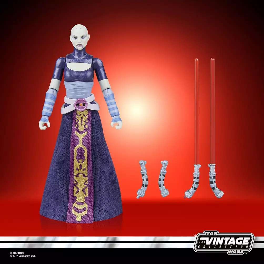 Star Wars Vintage Clone Wars Asajj Ventress Action Figur hasbro