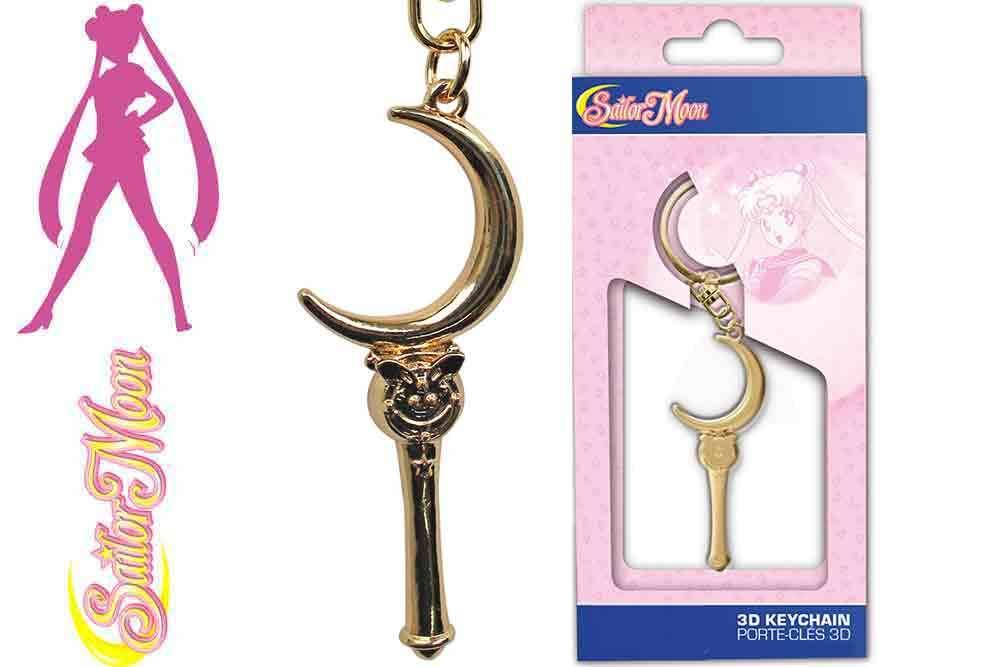 Sailor Moon - 3D Metal Nyckelring med Månstav - Robotto