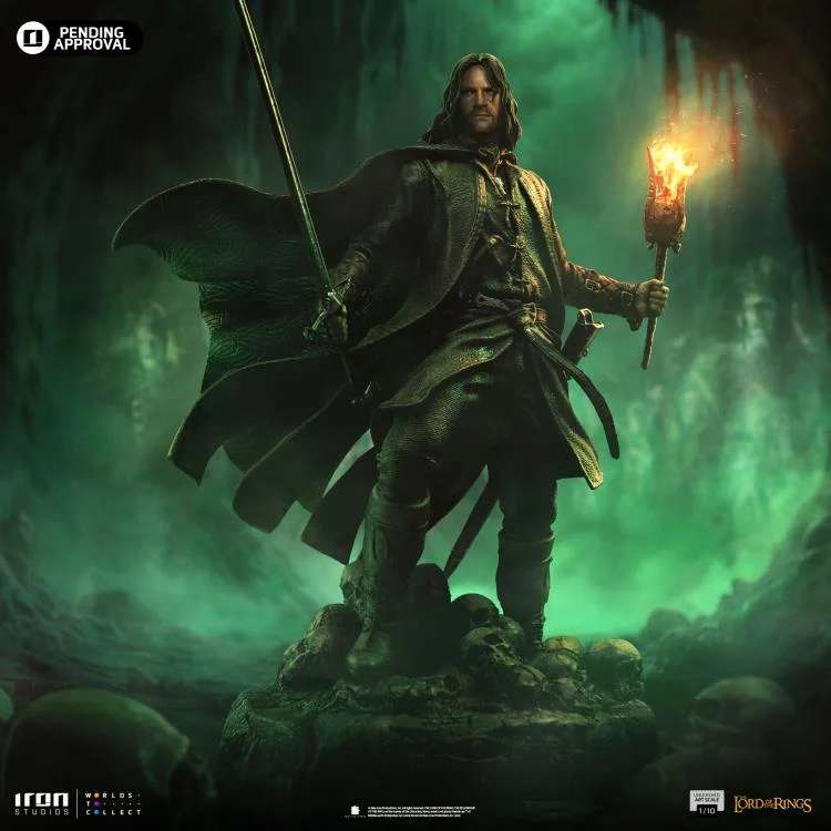Lord of the Ring Aragorn Unleashed 1/10 Staty iron studios