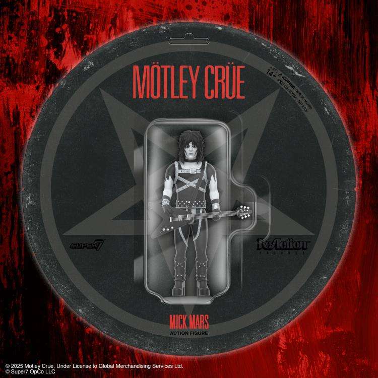 Motley Crue Mick Mars Shout At The Devil B&W Figure super 7