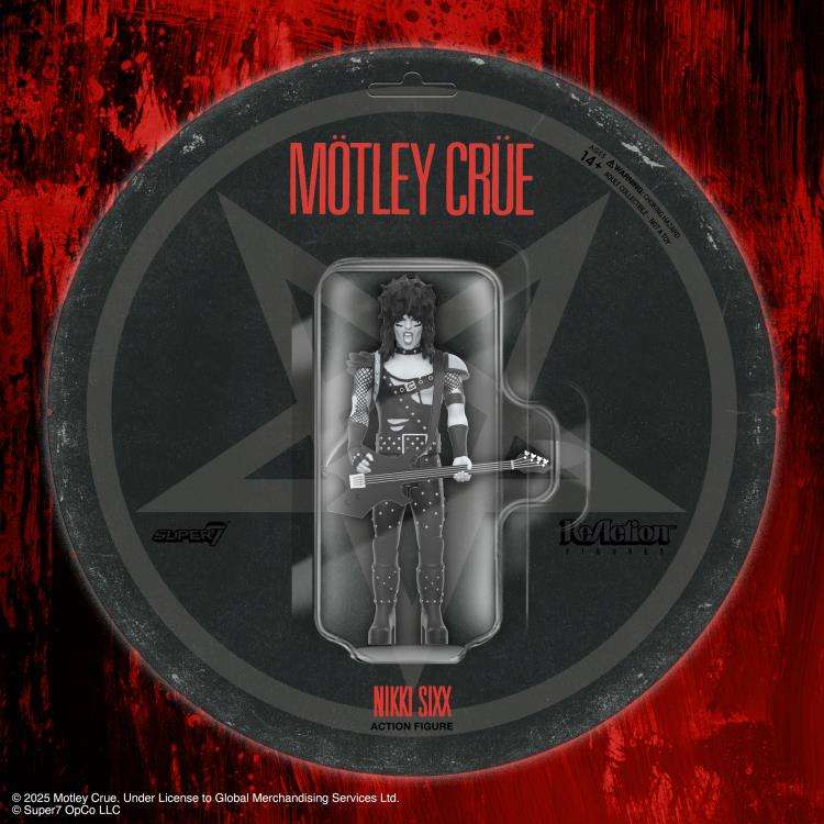 Motley Crue ReAction Figur Nikki Sixx - Shout at the Devil super 7