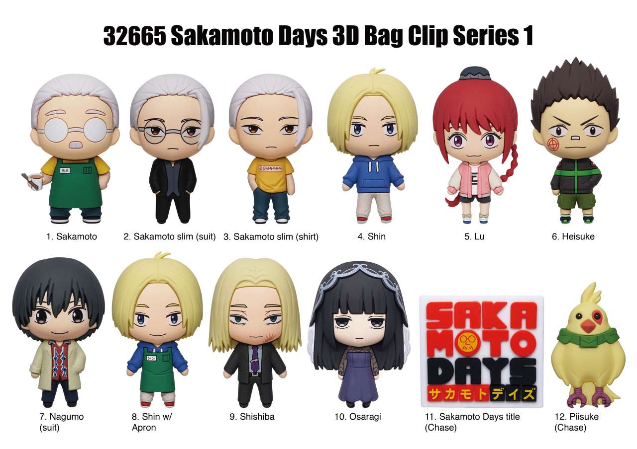 Sakamoto days s.1 bag clip blind box display (24)