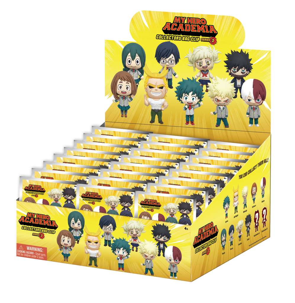 My Hero Academia S.3 Bag Clip Blind Box Display (24) monogram