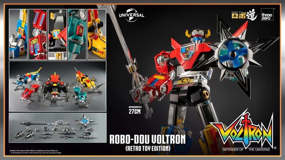 ROBO-DOU Voltron Retro Toy Edition Action Figur threea toys/threezero