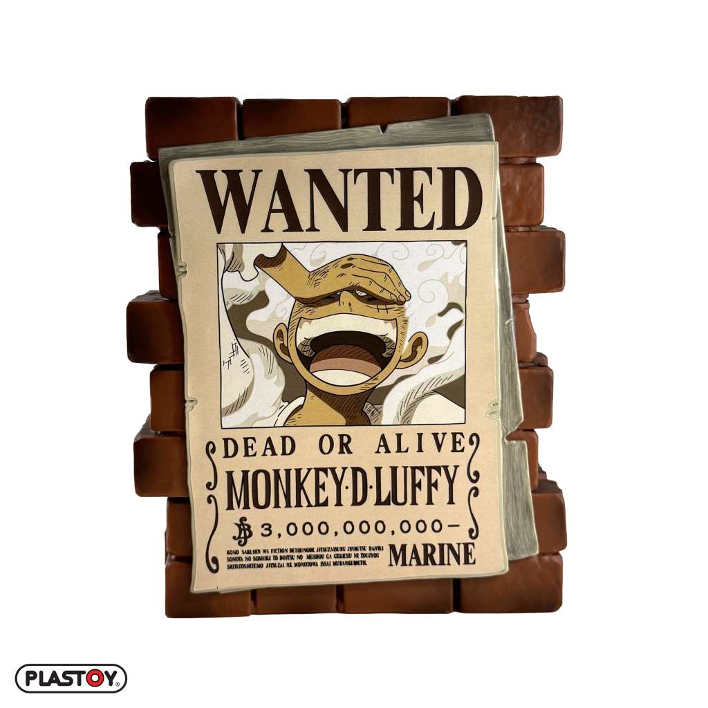 One Piece Poster Wanted Luffy Pengarbox plastoy