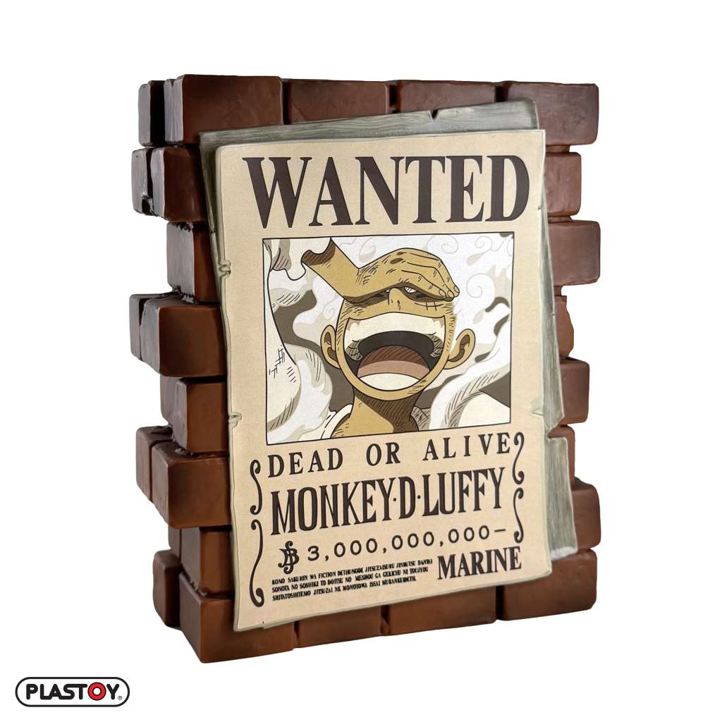 One Piece Poster Wanted Luffy Pengarbox plastoy