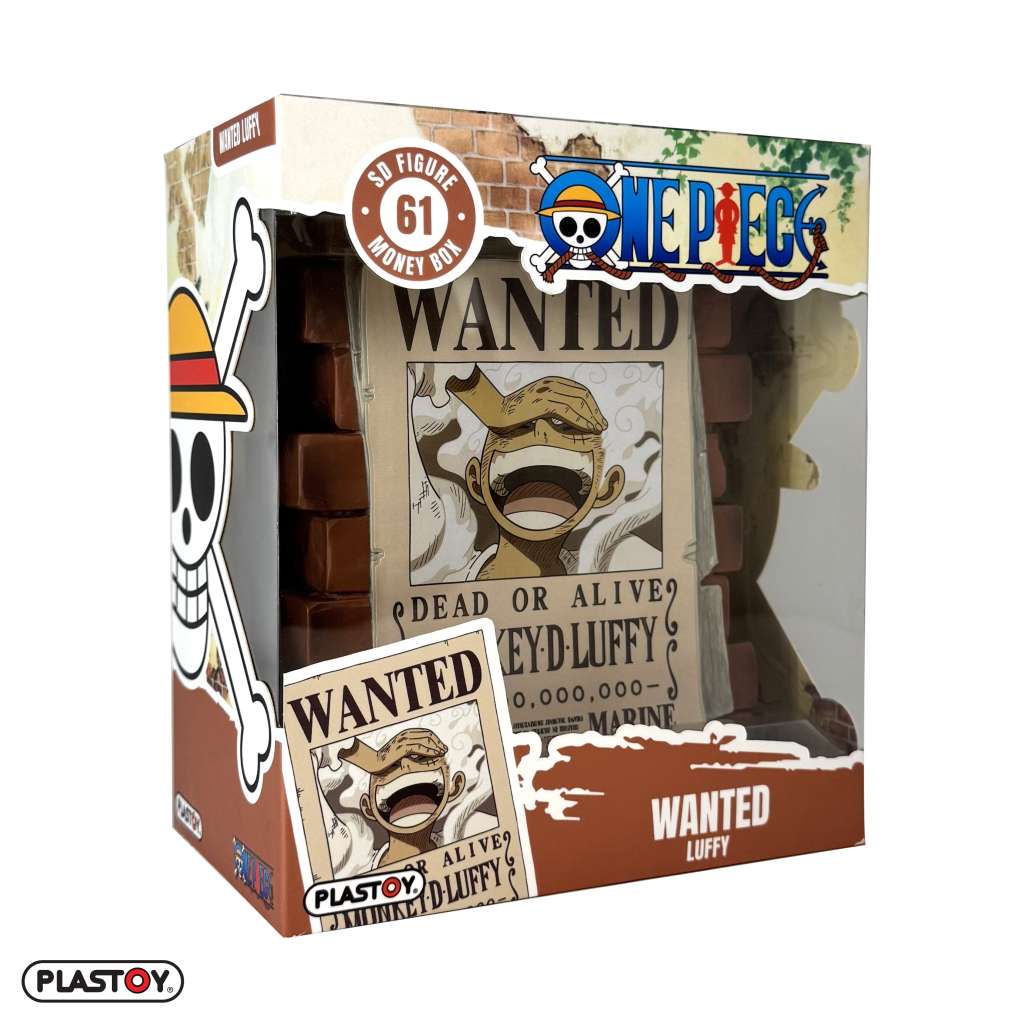 One Piece Poster Wanted Luffy Pengarbox plastoy