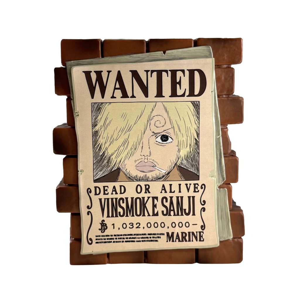 One Piece Poster Wanted Sanji Sparbössa plastoy