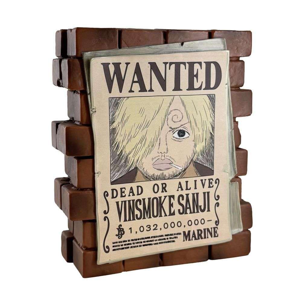One Piece Poster Wanted Sanji Sparbössa plastoy