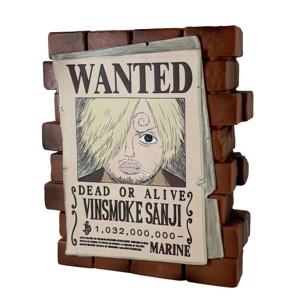 One Piece Poster Wanted Sanji Sparbössa plastoy