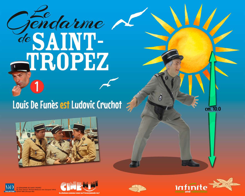 Le Gendarme de Saint-Tropez #1 - Louis de Funès som Ludovic Cruchot - Cine-Mini PVC infinite statue