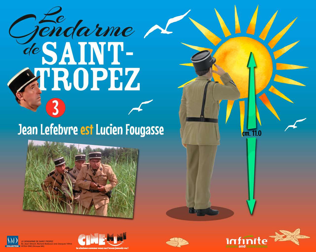 Le Gendarme de Saint-Tropez #3 - Jean Lefebvre som Lucien Fougasse Cine-Mini PVC infinite statue