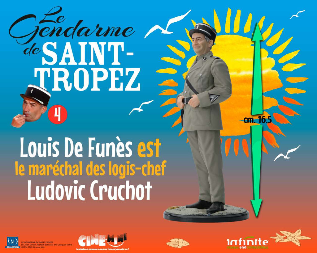 Le Gendarme de Saint-Tropez #4 - Louis De Funès som Ludovic Cruchot Figur infinite statue
