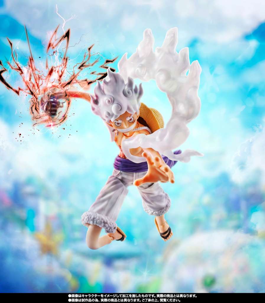 One piece monkey.d.luffy gear5 framtida ön ägghuvud SH Figuarts