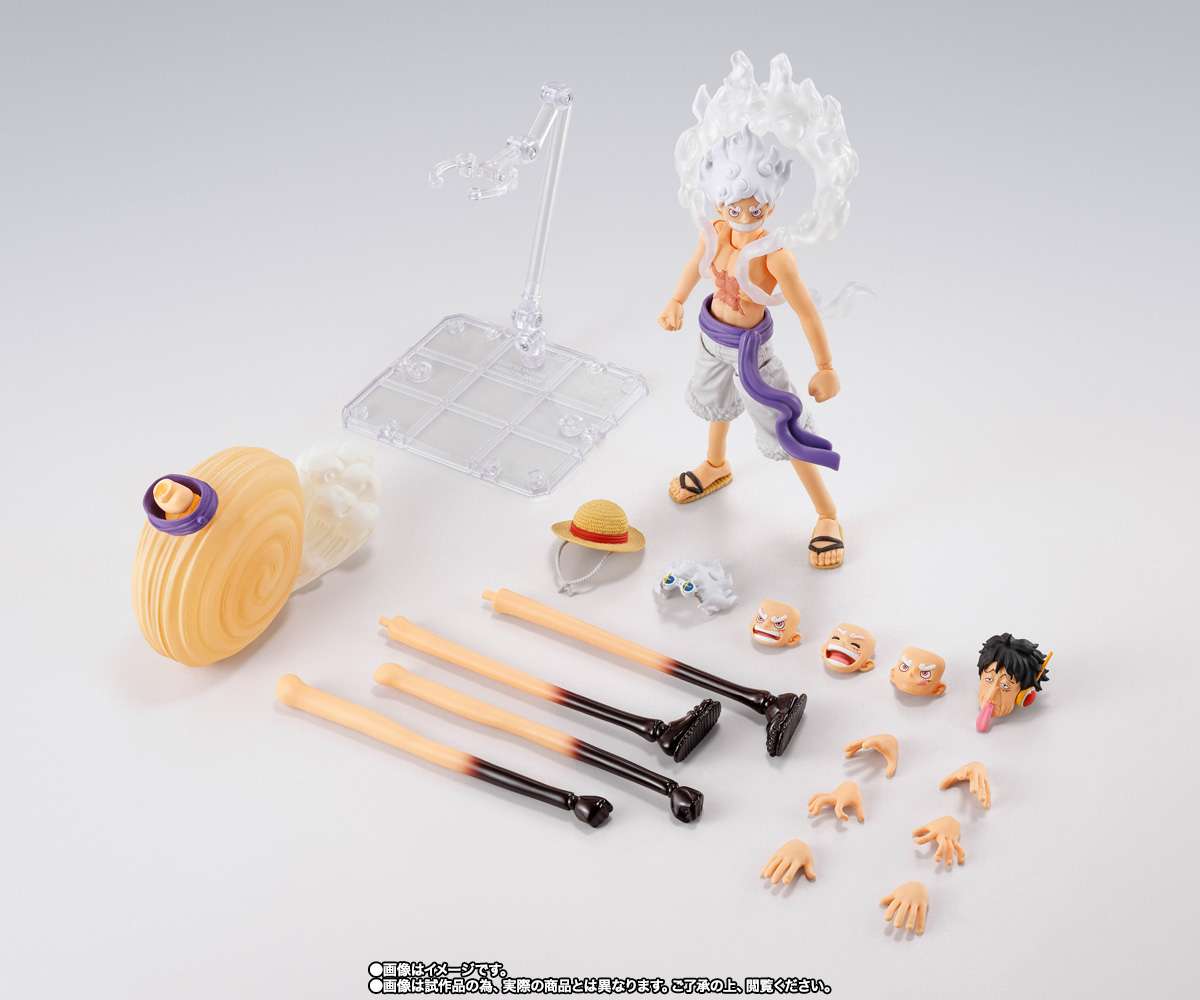 One piece monkey.d.luffy gear5 framtida ön ägghuvud SH Figuarts