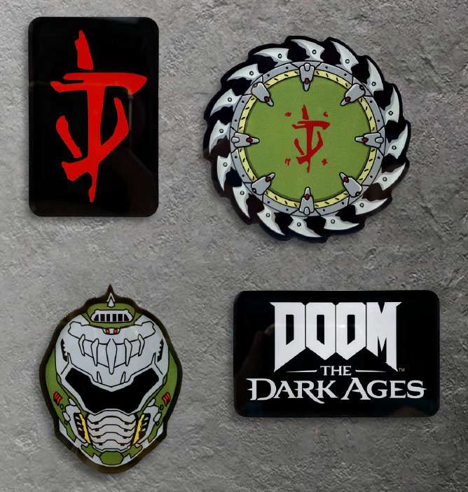Doom The Dark Ages Magnet Set - 4 Unika Magneter devplus