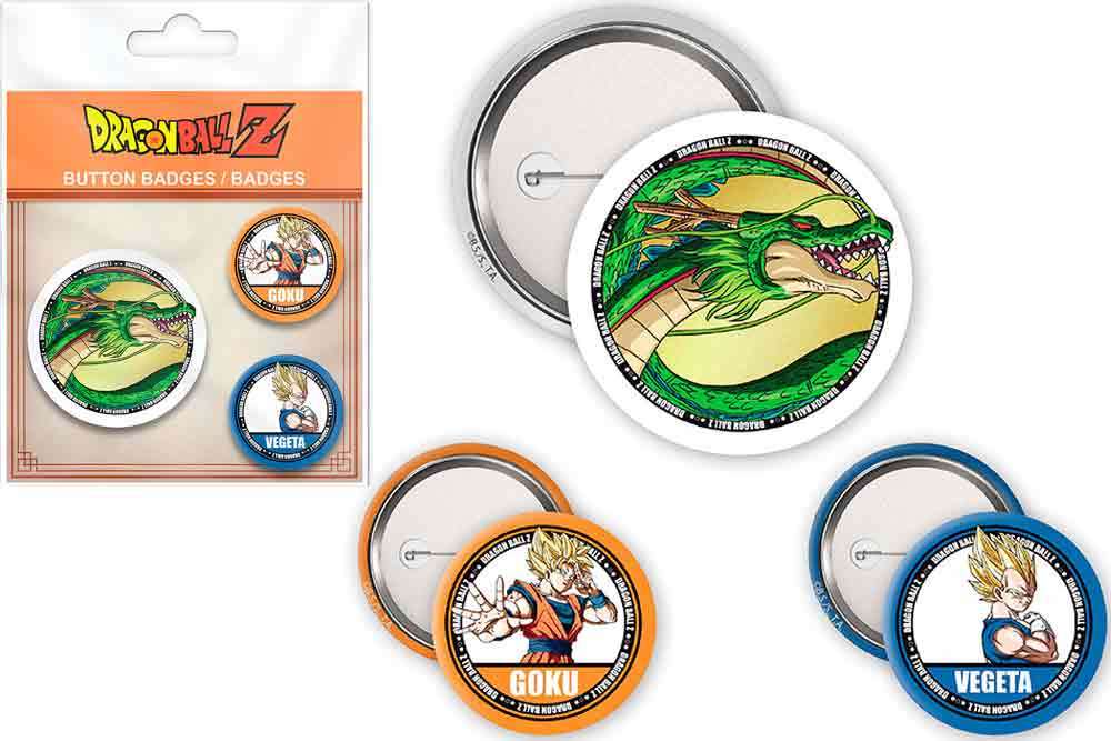 Dragon Ball Badges Set - 3 Metal Emblem Badges abystyle studio