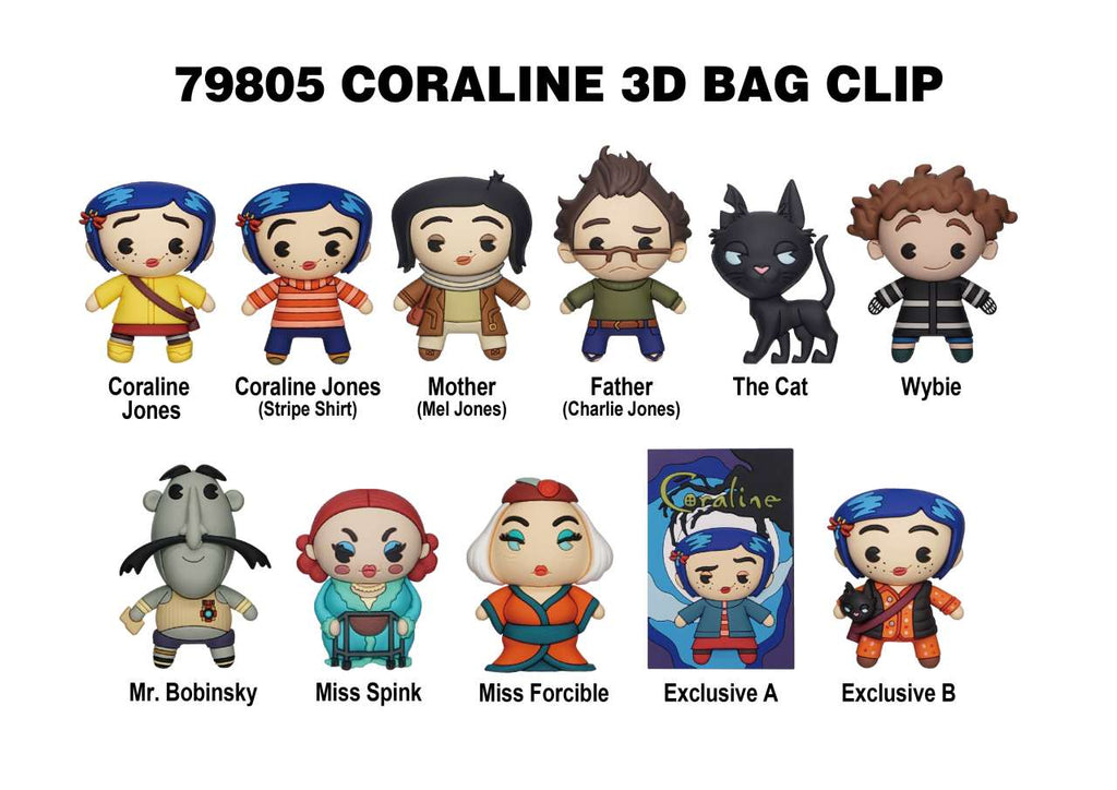 Coraline Series 1 Bag Clip Blind Box Display (24) monogram