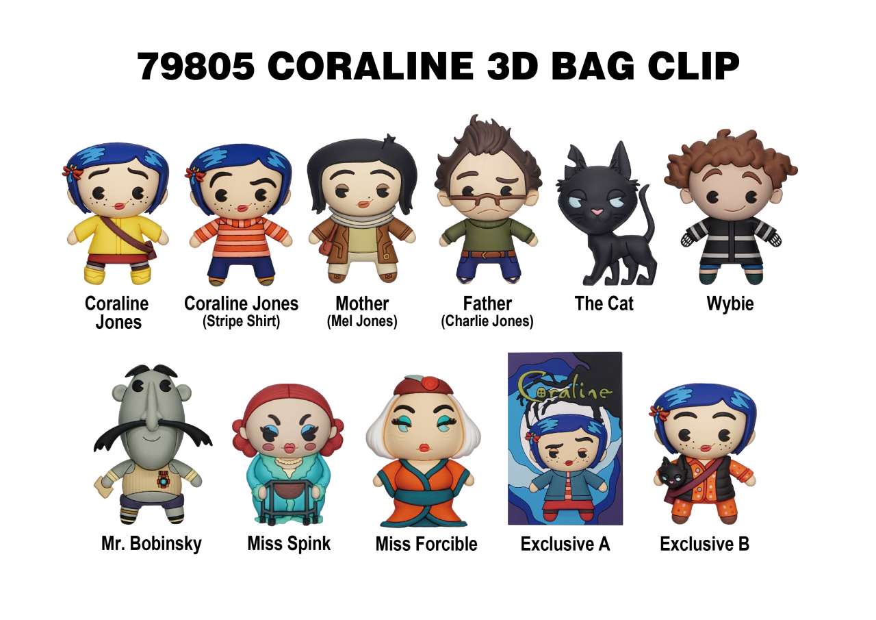 Coraline Series 1 Bag Clip Blind Box Display (24) monogram