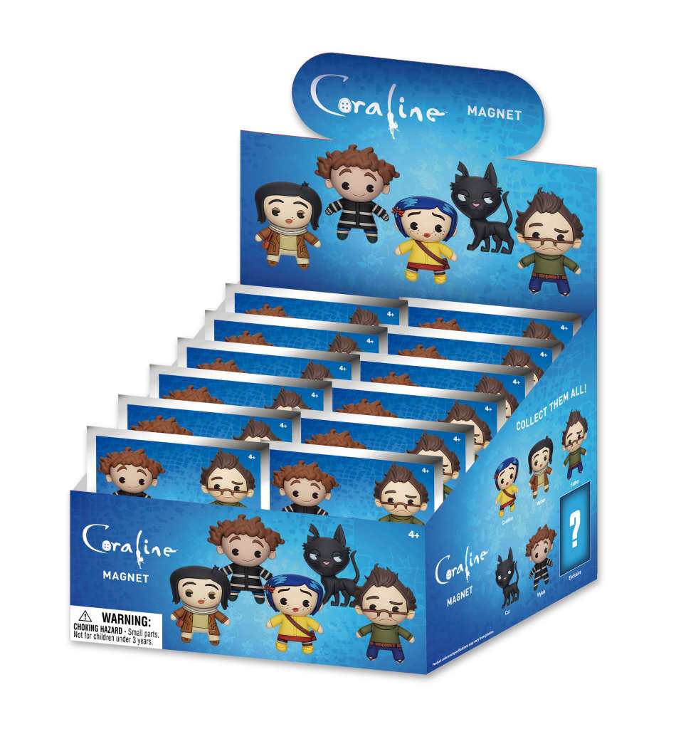 Coraline Magnets Blind Pack Display (12) monogram