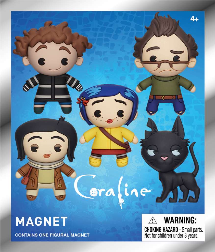 Coraline Magnets Blind Pack Display (12) monogram