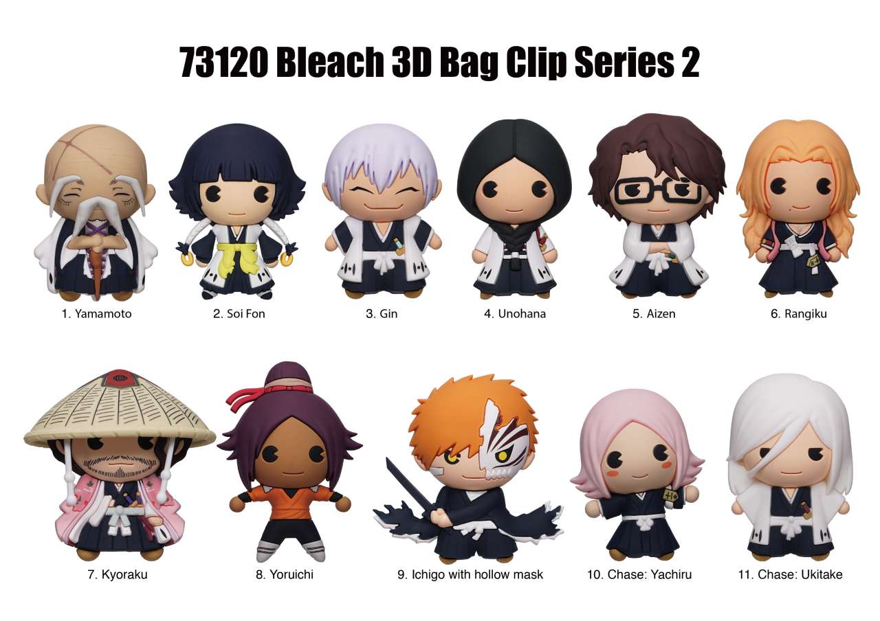Bleach S2 Bag Clip Blind Box Display (24 stycken) monogram