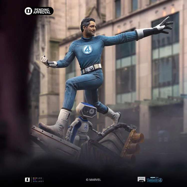 Fantastiska Fyran Första Steg Mr. Fantastic och H.E.R.B.I.E 1/10 Figur iron studios